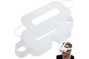 KZOQR 50er-Pack Gesichtsmasken, Einweg-Augenmasken-Pads, universelle Einweg-VR-Hygieneabdeckung, VR-Gesichtsschutzpad, passend für HTC Vive Pro und andere VR-Geräte, weiß.