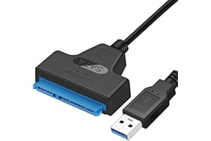 SELIACR Kabel SATA do USB, adapter USB do SATA-III, kompatybilny z 2,5" HDD i SSD, obsługuje Windows XP/Vista/7/8/10 i Mac OS ECC (SATA III, 2,5")