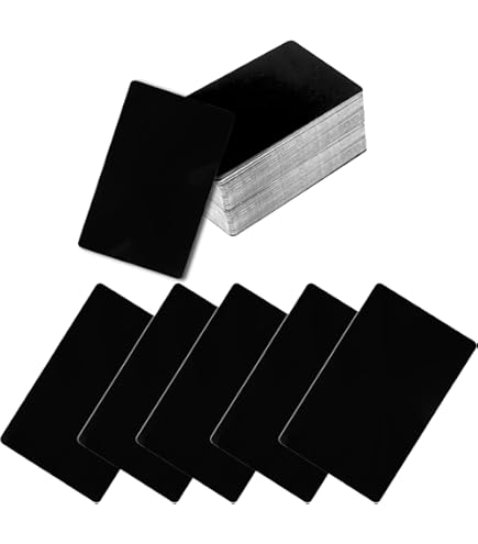 15 Cartes De Visite Métal Aluminium Bleu 88x53x1mm Pour Gravure Laser – Bricolage