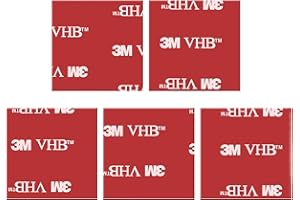 KURKIP 5 sztuk bardzo mocna dwustronna taśma samoprzylepna, wodoodporna i odporna na wysoką temperaturę, może być używana do dekoracji, samochodu, naprawy, mocowania (30 mm x 30 mm)