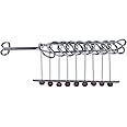 Excefore 9 Linked Rings Metal Puzzle, Traditional Brain Teasers Mind Game for Adults and Kids, Classical Handheld IQ Trick Toy, Suitable for Anyone