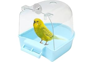RURUNKLEE Vasca da Bagno per Uccelli, per Gabbia, per Uccelli, per Uccelli, Pappagallo, Vasca da Bagno, Box Doccia, Gabbia per Uccelli, per Piccoli Uccelli, canarino, pappagalli