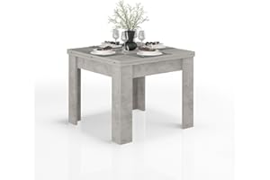 WHOUS Tavolo Allungabile JESI per Sala da Pranzo e Soggiorno, Estensibile da 90 a 180 cm, Tavolo Cucina per 4-8 Persone, Bronx