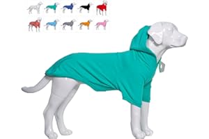 Lovelonglong Blank Basic Hoodie Sweatshirt for Dogs 100% Cotton Fits Small Medium Dachshund Large Dog Turquoise XL