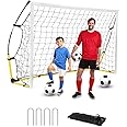 Portable Soccer Goal, Foldable Training Soccer Goals Net Set with Carry Bag Kids Practice Football Net Games Portable Football Goals Indoor Outdoor Backyard for Toddler Youth Adults 2.4 * 1.5 * 0.84M