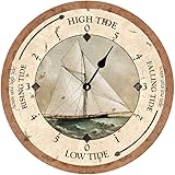 Tr73ansTidal Clock, Home Office School Decorative Creative Dual Use Clock Art, Sailboat Tide Clock