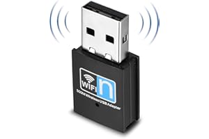 Yizhet WiFi Dongle, 300Mbps Mini Wireless Network USB Wi-Fi Adapter for PC Desktop Laptop - Supports Windows 10/8/8.1/7/Vista/XP, macOS, and Linux