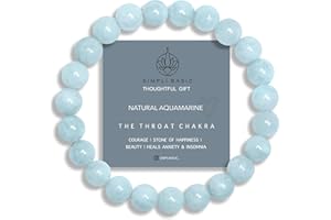 SIMPLÍ BASIC Natural Healing Crystal Gemstone Bracelet 8mm Beads, Womens & Mens, Beaded Bracelet Jewellery, Valentines,Birthday,Christmas Gift for Her and Him