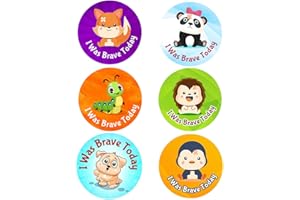 Pack of 120 Bravery Stickers for Children (30 mm) Waterproof Self Adhesive Doctor Stickers for Children Sticker Brave Sticker for Childrens, Primary Teachers Packwith®