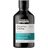 L'Or&eacute;al Professionnel, Reddish Neutralizing Shampoo, For Dark Brown or Black Hair, Creamy Texture with Green Pigments, Chroma