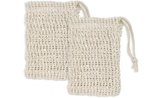 LICQIC Seifensäckchen Bio, Seifenbeute Natur, Aufschäumen und Trocknen der Seife, Peeling, Massage, Seifensack, Seifenreste, Seifentasche