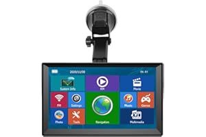 FREE3VITA 9 Inch Sat Navs for Cars, Truck, HD GPS Navigation with UK Europe Maps, Lifetime Free Updates, Satnav support Postcode Search, Voice Guidance, Speed Camera Alert, Lane Guidance Assist, POI
