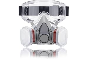 Facemoon Mascarilla Reutilizable Media Cubierta Facial - Medio Respirador para Pintura, Polvo y Formaldehído, Lijado, Pulido, Pulverización, Productos Químicos