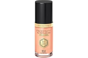 Max Factor Facefinity 3 en 1 All Day Flawless Air bursh& Vegan, Base de Maquillaje, Tono C64