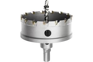 Meccion Bell sågborr, metallborr, volframkarbid tandhålskärare för rostfri stålplåt, metall, legering, järn, trä (90 mm)