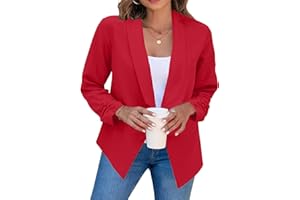YMING Femmes Cardigan Élégant Chic Veste Bureau Affaires Veste De Costume Devant Ouvert