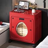 Glazeus 140 Litre Depolama Kutusu, Gri, Dolap ve Sandık Olarak Kullanılabilir, 56x66.5x38 cm, &Ccedil;ok Ama&ccedil;lı Saklama &Ccedil;&ouml;z&uuml;m&uuml; (Kırm