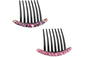 LYITZW 2 Pcs Peignes à Cheveux Peigne à Cheveux Accessoires pour Cheveux Peigne à Cheveux Strass Peignes à Cheveux Latéraux Fleur Peignes à Cheveux pour Femme Fille