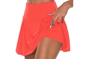 JJPAR Jupe Short Femme Ete Sexy Chic Faux Deux Couches Short Femme Sport Short Femme Grande Taille Haute Élastique Yoga Short Randonnée Running Course Tennis Activewear