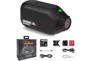 DRIFT Ghost XL Action Camera – HD 1080p Action Camera for Vlogging, Live Streaming – Up to 9hrs Battery Life – 330-Degree Rotating Lens, Helmet camera Waterproof, Wi-Fi/BT