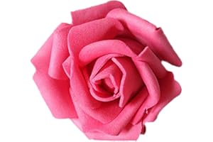 Cutefly 50x Schaumköpfe Blumenköpfe Kunstblumen Brautstrauß Haus Dekor Rosen - Rosig, 2.36-2.75IN