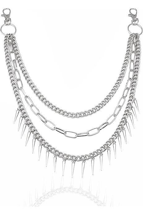 Catena Per Pantaloni Hip Hop Gotica - Con Teschio, Stile Punk Emo, Metallica, Taglia Unica - Accessorio Moda Alternativa - Foto 3