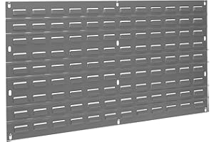 Akro-Mils 30136 Louvered Steel Wall Panel Garage Organizer for Mounting AkroBin Storage Bins, (36-Inch W x 19-Inch H), Grey, (1-Pack)
