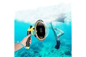 FEIMUOSI pour GoPro Dome Port, Diving Transparent Dome GoPro Hero 7 6 5 2018 Black Lens Boîtier étanche avec poignée sous-Marine Flottante pour Accessoires GoPro