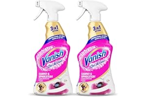Vanish Gold Oxi Action Upholstery & Carpet Cleaner, Targeted Spot Cleaning Stain Remover Spray, 500 ml | 30 Second Amazing Stain Removal | Neutralises Odours | Helps Prevent Pet Remarking | Pack of 2