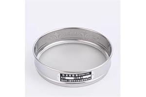 MMLFX 1 stück Laborsieb Dia 20 cm von 10mesh bis 200mesh Edelstahl Nettoverchromung Body-Test Sieb Standard Test Sieb (Capacity : 100 mesh(0.15mm))