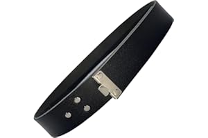 Reuschenbach® Black Leather Belt 45mm - Cowhide Leather Adult Unisex Belt 90cm - 155cm Black