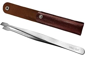 ABMRO Pinzette per Francobolli Antimagnetiche in Acciaio Inossidabile per Raccolta di Francobolli, Raccolta di Chip, Creazione di Gioielli, DIY Hobby,Riparazione Elettronica