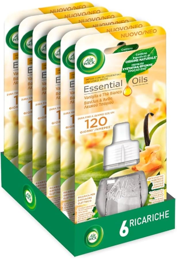 Ricariche Profumatore Airwick Soffice Cotone - Confezione Da 6 Per Diffusore Elettrico - Foto 9