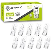 JOYECAR W5W T10 ECCO Series Sarı Otomobil Ampul&uuml;, 12V 5W,%60 Daha Fazla Işık, 10 Adet