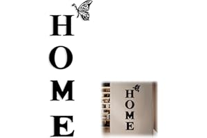 Aiyraa Acrylic Home Accessories Living Room, Mirror Effect Home Sign Letters, Removable Wall Stickers House Decor Accessories Entry Way New Home Sign(Black)