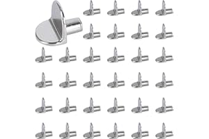 HUSZZM 80 Pezzi Pioli di Supporto per Mensola Reggimensola Pioli per Ripiano in Metallo Staffa Supporto Reggipiano Forma L da 5mm Staffe e Supporti per Armadi Librerie Vetrine Mobili