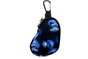 KOSTOO Asthma Inhaler Holder Neoprene Protective Portable Carrying Bag Travel Inhaler Mini Case Sleeve for L-Shaped Inhaler, Inhaler Not Included (Jellyfish)
