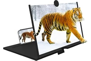 HOIDOKLY Versión de Lupa de Pantalla, Lupa de Pantalla 2026 para Teléfono Celular, Películas, Videos y Juegos, Amplificador de Escritorio para Personas Mayores de Lectura (Negro, 10inch)