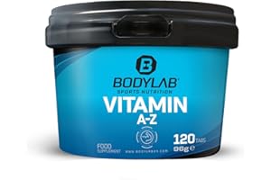 ‎BODYLAB24 Bodylab24 Vitamin A-Z 120 Kapseln, alle 13 essenziellen wasser- und fettlösliche Vitamine in einem Supplement, Vitamin-Komplex für die einfache Versorgung, ideal für Sportler