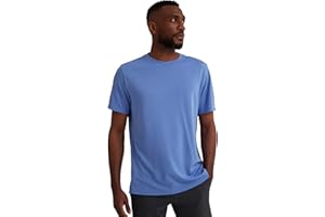 Sepiia Antiolor Antimanchas Antiarrugas Holgada Cuello Redondo Camiseta Manga Corta Básica para Hombre