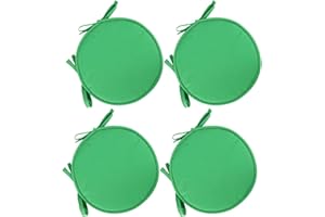 PIPOEI Cuscini per sedia Set di 2/4/6 cuscini per sedia rotonda con lacci, cuscini per sedia rotonda diametro 30 cm, cuscino in poliestere per sedia da bistrot A-06,30cm-4pcs