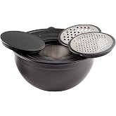 Jumbo Globe Black 5 Piece Grated Storage Container