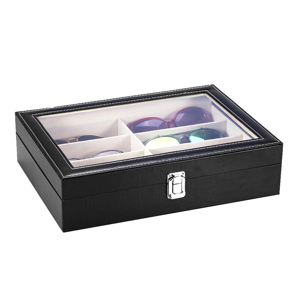 Brino-Caja-del-Almacenamiento-de-Gafas-8-Girds-Estuche-de-Organizadora-de-Gafas-de-Sol-para-Exhibicin-y-Organizador