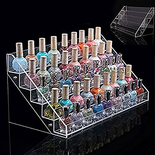 cdet Lippenstift Halter, transparent Kunststoff Trapez 24 Raster Display Ständer Kosmetik Organizer Fall - 8
