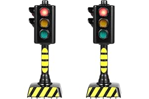 TOYANDONA 2Pcs Semaforo Giocattolo Mini Segnali Stradali Giocattoli Lampada LED Semafori Modello per Bambini Segnali Stradali Educativi Giocattoli