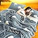 Produktbild JIAJU Bedsure/Throw Blanket Starlight Pattern Travel/Size (100 x 120cm) Fleece Bed Throws Warm Reversible Microfiber Solid Blankets for Bed and Couch