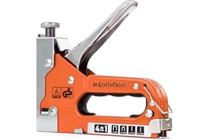 Holothurian - Grapadora Manual 4-8 mmTapicero 4 en 1 Compacta y Metálica para Tapizar y Carpintería Ligera | Incluye 800 Grapas | Ideal como Grapadora para Cables Pared, Bricolaje