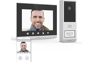 EXTEL 720321 Visiophone connecté - sans fil, longue portée 350 mètres - Wave 2, Noir