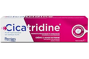 Cicatridine - Crème à l’Acide Hyaluronique - Favorise la cicatrisation - Usage externe, y compris la zone intime - Répare et Hydrate - sans parfum et sans parabènes - Tube 30g