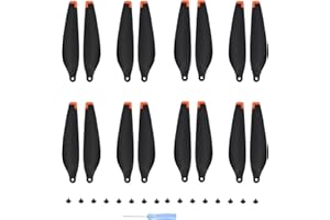 FENGCHUANG 16 Pcs Propellers for DJI Mini 4 Pro/Mini 3 Pro Replaceable Propellers for Drones Low Noise Wing Blade Propeller Blade with Screwdriver and 24 Screws(Black)